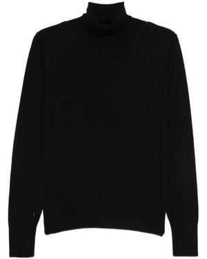 SAPIO T-Shirt Met Col En Lange Mouwen - Zwart