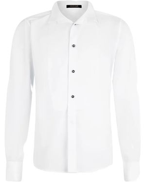 Roberto Cavalli Pleated-Front Button Shirt - White