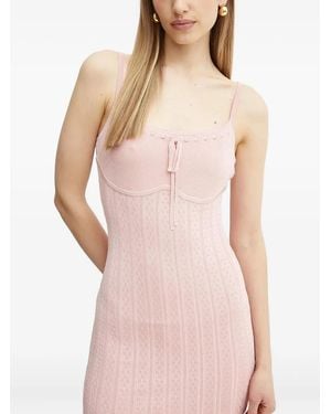 Guess Tie-Detail Mini Dress - Pink