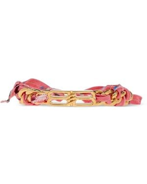 Balenciaga Logo-Embellishment Bracelet - Pink