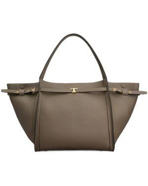 Tod's Medium T Timeless Buckle-Detail Tote Bag - Brown