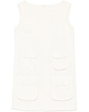 JNBY Robe Sans Manches À Fleurs Brodées - White