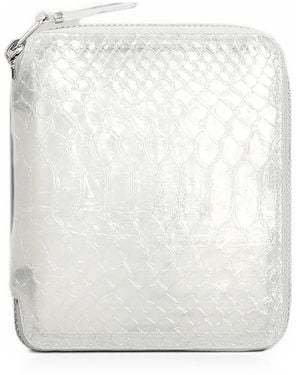Comme des Garçons Snakeskin-Effect Wallet - White