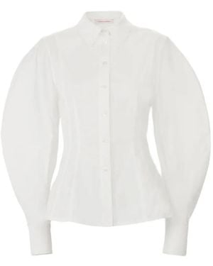 Carolina Herrera Arc Sleeve Shirt - White