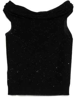 Roberto Collina Sequined Top - Black