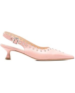 Anna F. Embellished Slingback Court Shoes - Pink