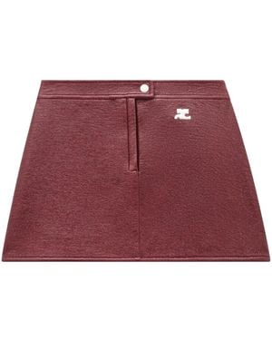 Courreges A-Lijn Mini-Rok - Rood