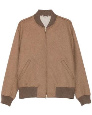 Lardini Zip-Up Bomber Jacket - Brown