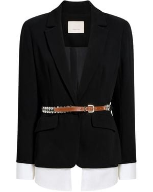 Cinq À Sept Blazer Vittoria Con Cintura - Nero