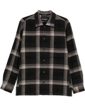 Marc O' Polo Buttoned Check Overshirt - Black