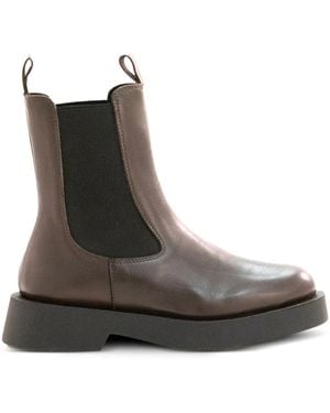 Poeve Elastic-Panel Boots - Brown