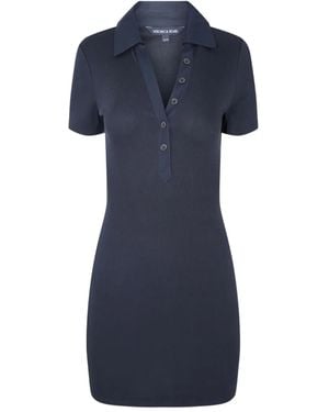 Veronica Beard Bailey Short-Sleeve Polo Dress - Blue