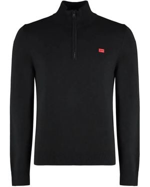HUGO Zip Jumper - Black