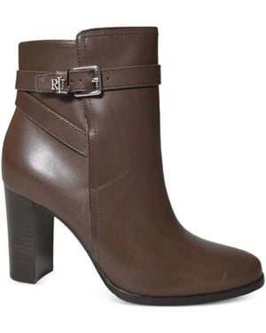 Ralph Lauren 85Mm Buckle-Strap Boots - Brown