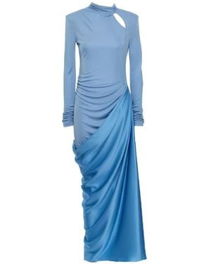Valentino Garavani Cut-Out Draped Maxi Dress - Blue