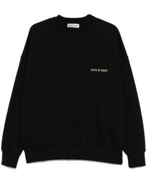 State of Order Roundneck Embroidered Sweatshirt - Black