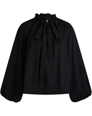Patou Blusa Con Ruches - Nero