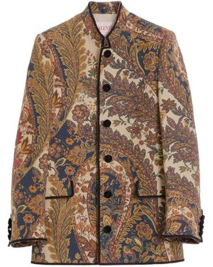 Valentino Garavani Giacca Con Stampa Voyage Imaginaire - Marrone