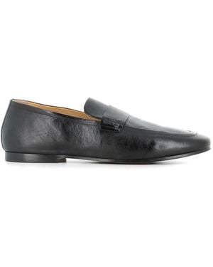 Henderson Square-Toe Leather Loafers - Grey