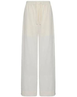 Umit Benan Michelle Silk Trousers - White