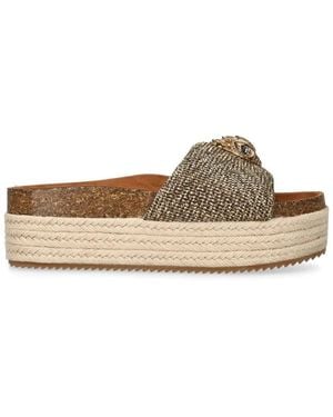 Kurt Geiger ケンジントン フラットフォーム エスパドリーユ - ブラウン