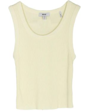 Agolde Poppy Ribbed Tank Top - Yellow