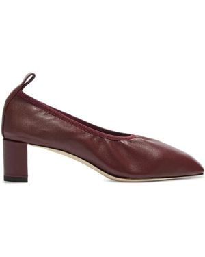 Aeyde 35Mm Narissa Ruched Court Shoes - Brown