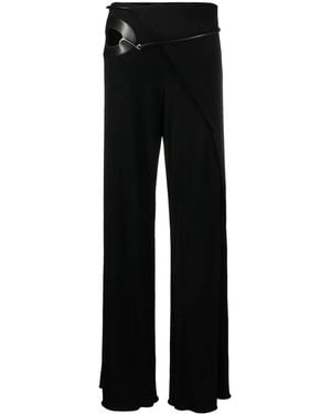 Tom Ford Cut-out Wide-leg Silk Pants - Black