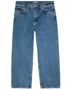 Picante Jeans Con Applicazione Logo - Blu