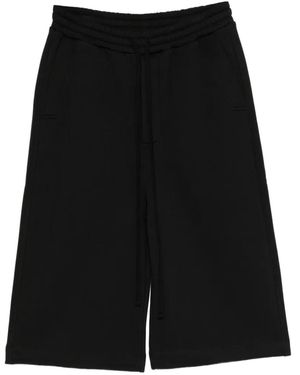 Thom Krom Drawstring Wide-Leg Track Pants - Black