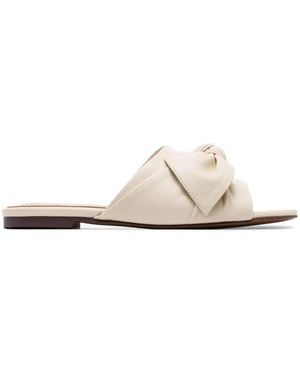 Coccinelle Knot Leather Sandals - White