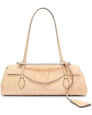 Ermanno Scervino Mini Music Suede Shoulder Bag - Natural