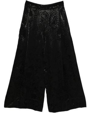 FARM Rio Patterned Pants - Black