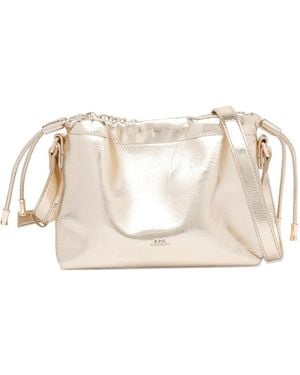 A.P.C. Mini Ninon Drawstring Shoulder Bag - Natural