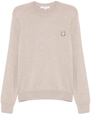 Maison Kitsuné Bold Fox Head Patch セーター - ナチュラル
