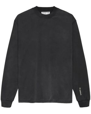HOPEIUM Divorce Slogan-Print Long-Sleeve T-Shirt - Black
