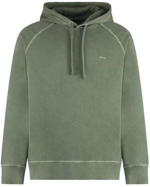 GANT Hoodie Met Verwassen Effect - Groen