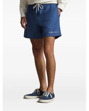 Polo Ralph Lauren Short De Bain À Logo Brodé - Blue