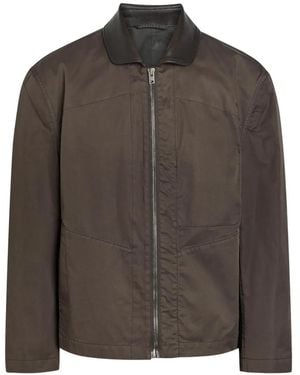 Lemaire Zip-Up Jacket - Brown