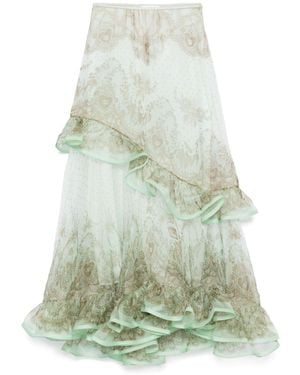 Zimmermann Crush Maxi Skirt - Green