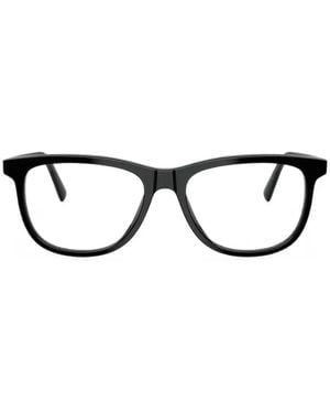 Miu Miu Gafas Con Placa Del Logo - Negro