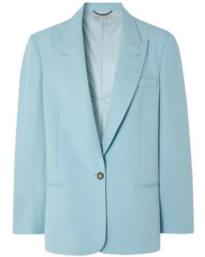 Stella McCartney Oversized Wool-Gabardine Blazer - Blue