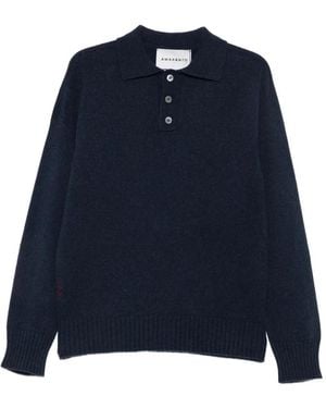 Amaranto Button-Placket Polo Shirt - Blue