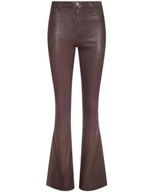 L'Agence Marty High-Rise Flare Denim - Purple