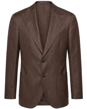 Luigi Bianchi Wool Blazer - Brown