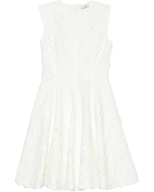 Erdem Vestido Corto Con Cuello Redondo - Blanco