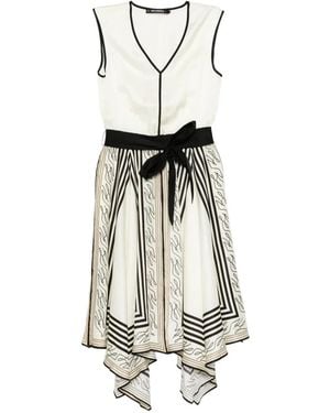 KARL LAGERFELD Scarf Print Dress - White