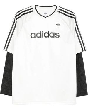adidas Logo-Lettering T-Shirt - Black