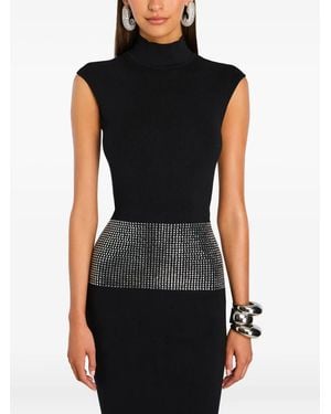 retroféte Leontine Verfraaide Midi-Jurk - Zwart