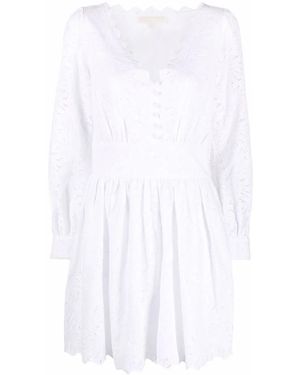 MICHAEL Michael Kors Broderie Anglaise Cotton Dress - White